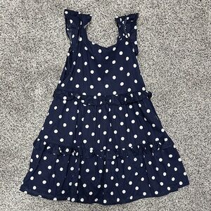 Janie & Jack Navy Polka Dot Kids Dress size 6